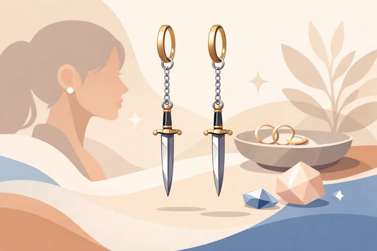 Dagger Charm Dangle Earrings With Personality