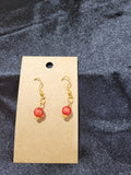 Red Crystal Bead Drop Earrings