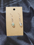 Clear Iridescent Crystal Bead Drop Earrings