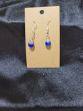 Cobalt Blue Crystal Bead Drop Earrings