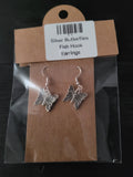 Silver Butterfly Fish Hook Earrings – Handmade Dangle Earrings