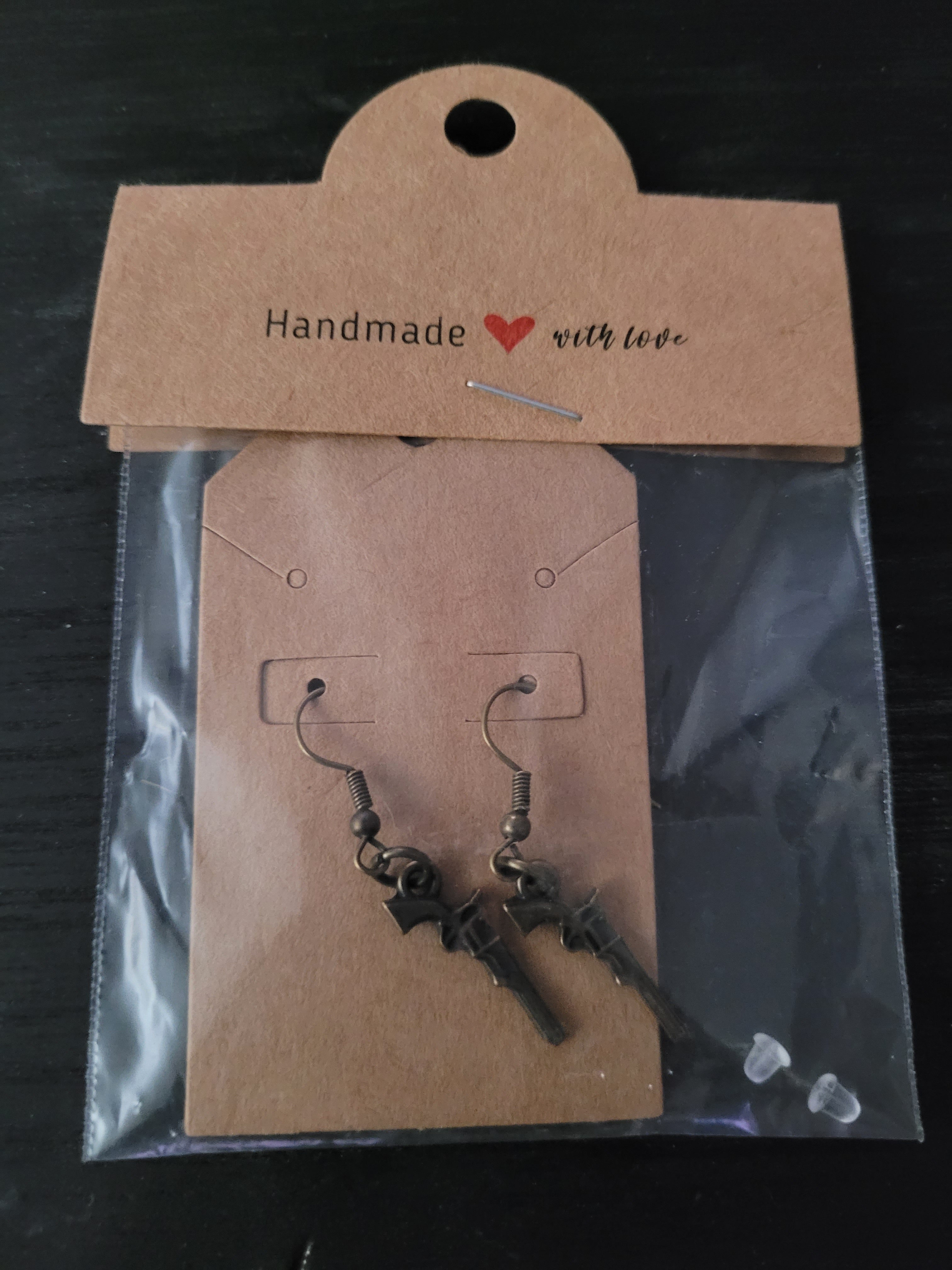 Antique Bronze Sword Dagger Fish Hook Earrings – Handmade Dangle Earrings