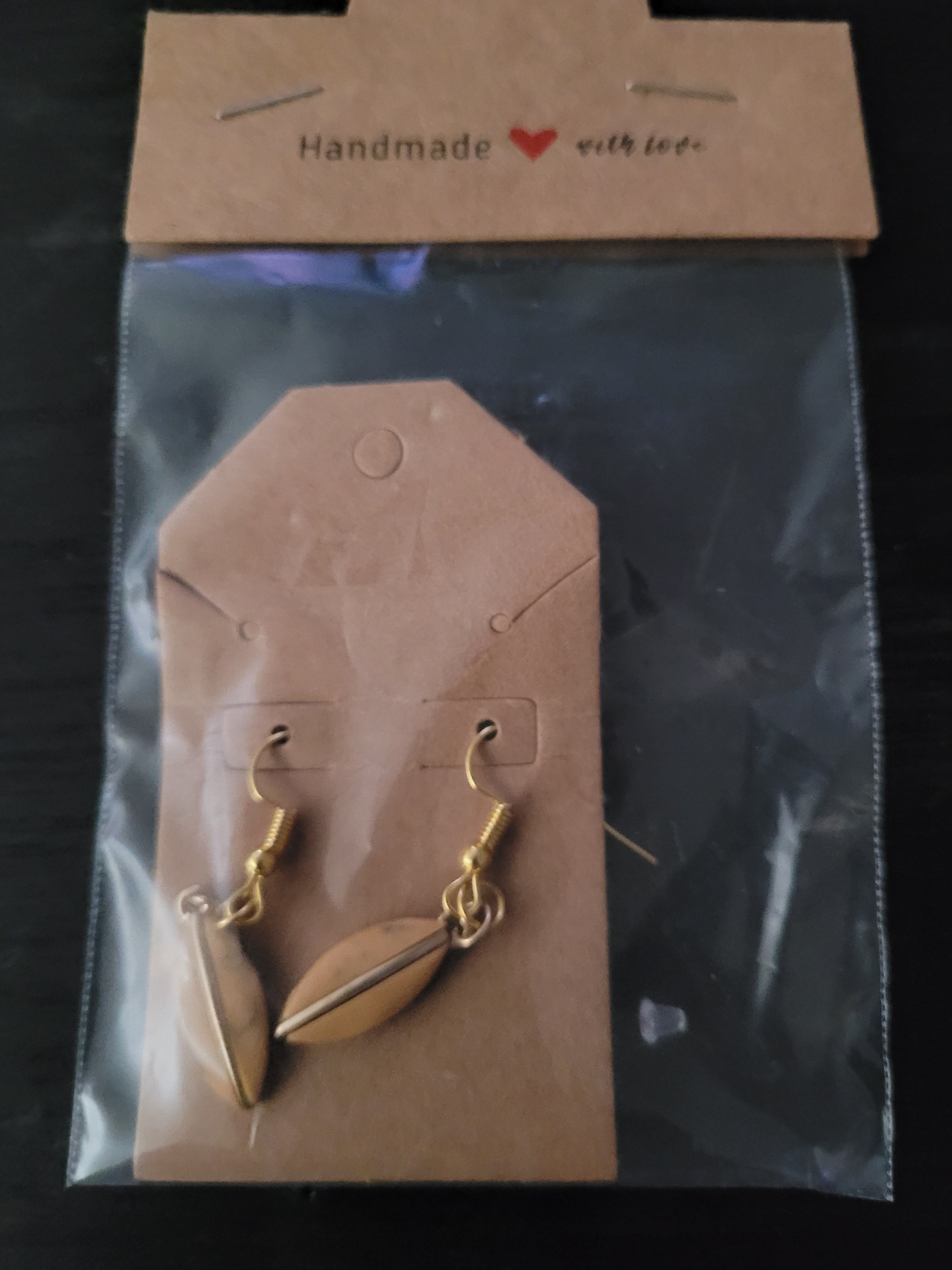 Gold Cowrie Shell & Arrowhead Fish Hook Earrings – Handmade Boho Dangle Earrings