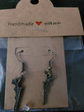 Antique Bronze Skeleton Key Fish Hook Earrings – Handmade Dangle Earrings