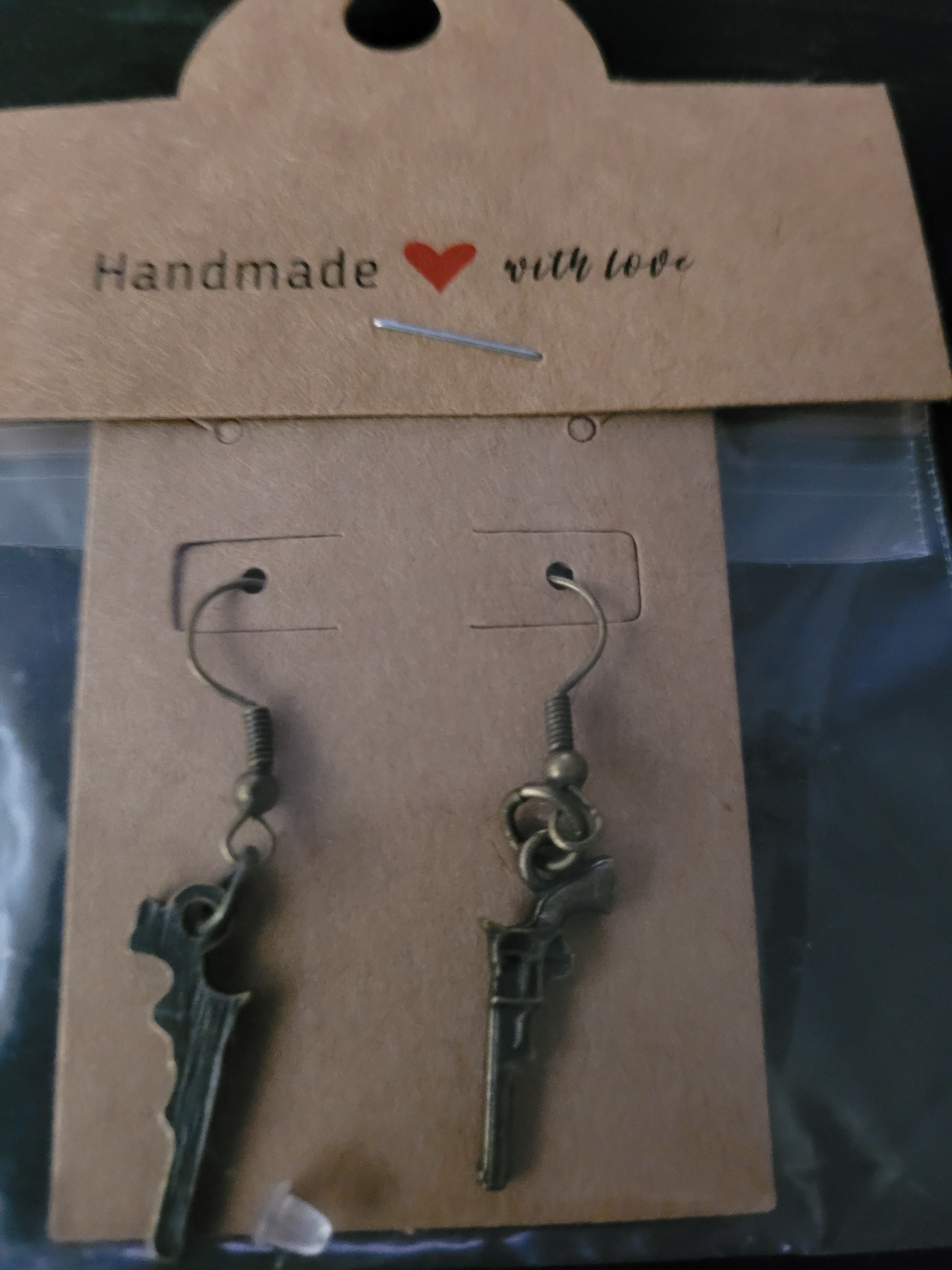 Antique Bronze Skeleton Key Fish Hook Earrings – Handmade Dangle Earrings