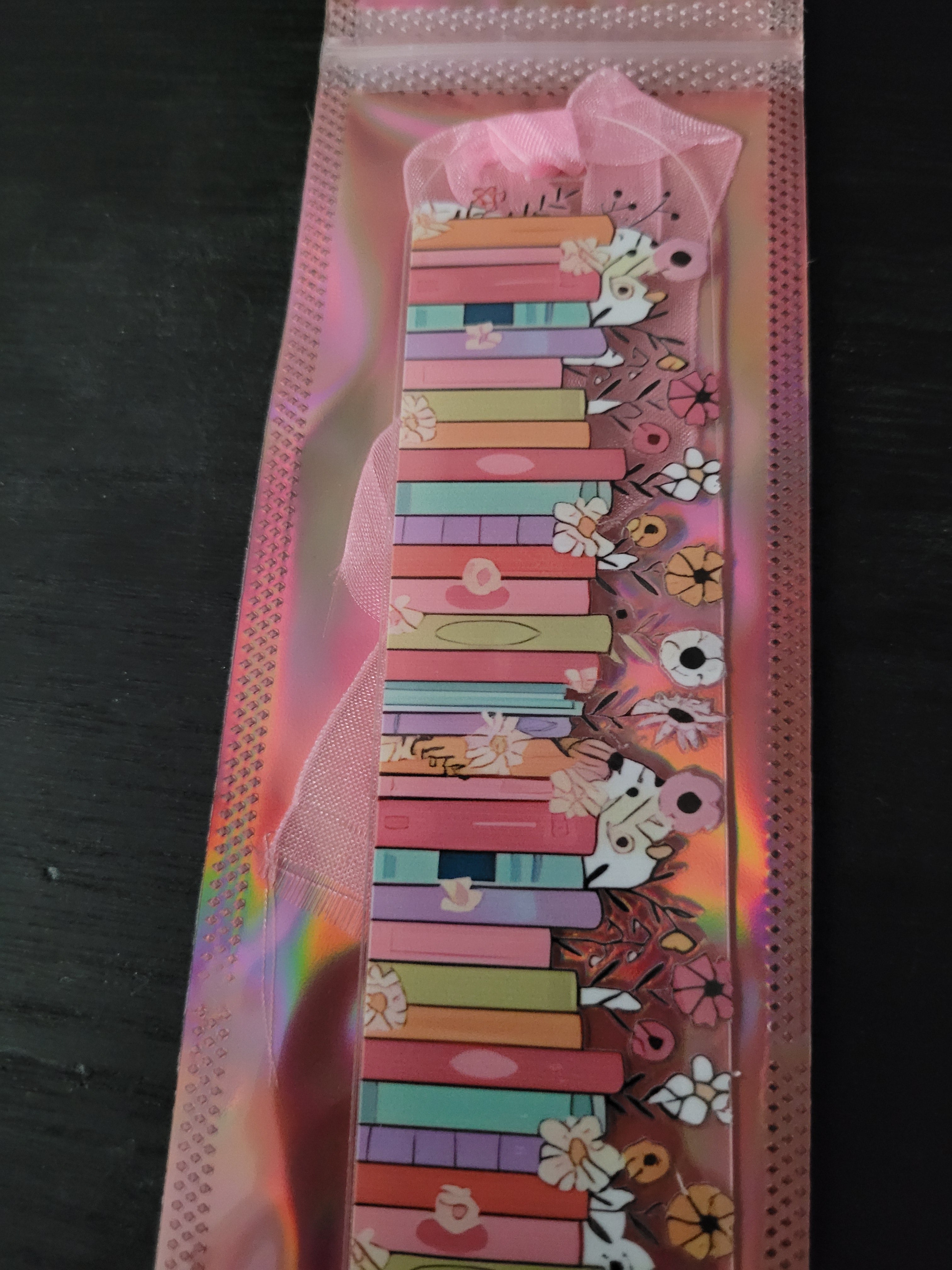 Floral Stacked Books Bookmark – Cute Book Lover Gift