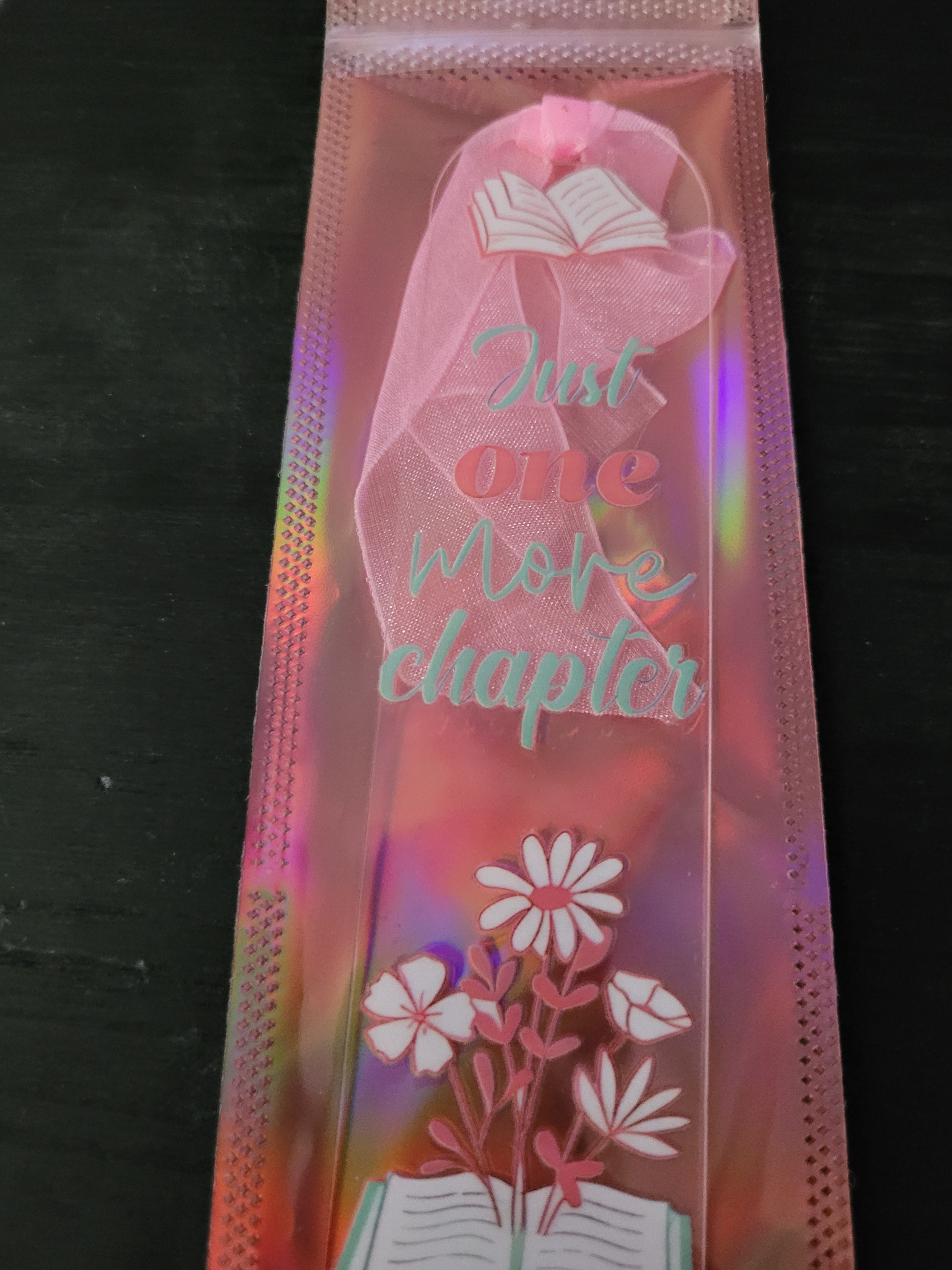 Just One More Chapter Floral Bookmark – Funny Book Lover Gift