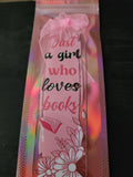 Just a Girl Who Loves Books Floral Bookmark – Sweet Reader Gift