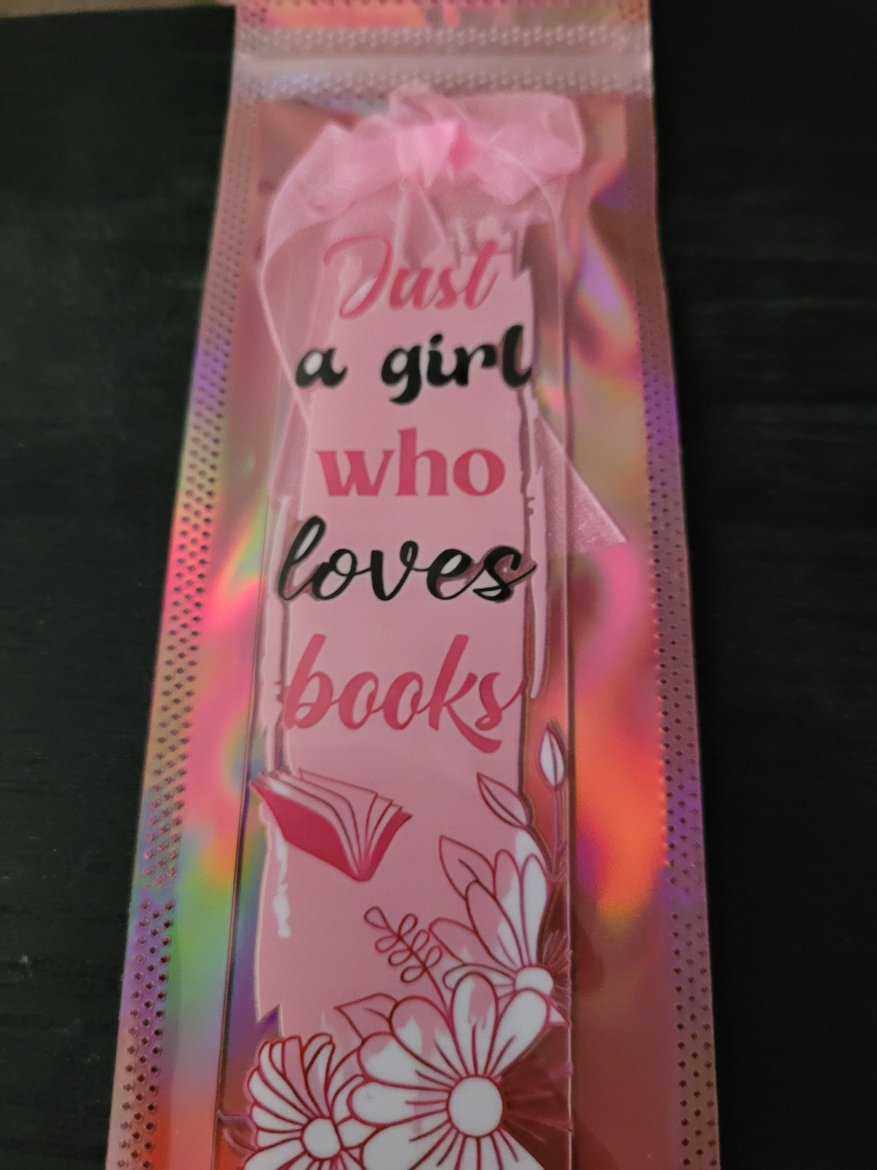 Just a Girl Who Loves Books Floral Bookmark – Sweet Reader Gift