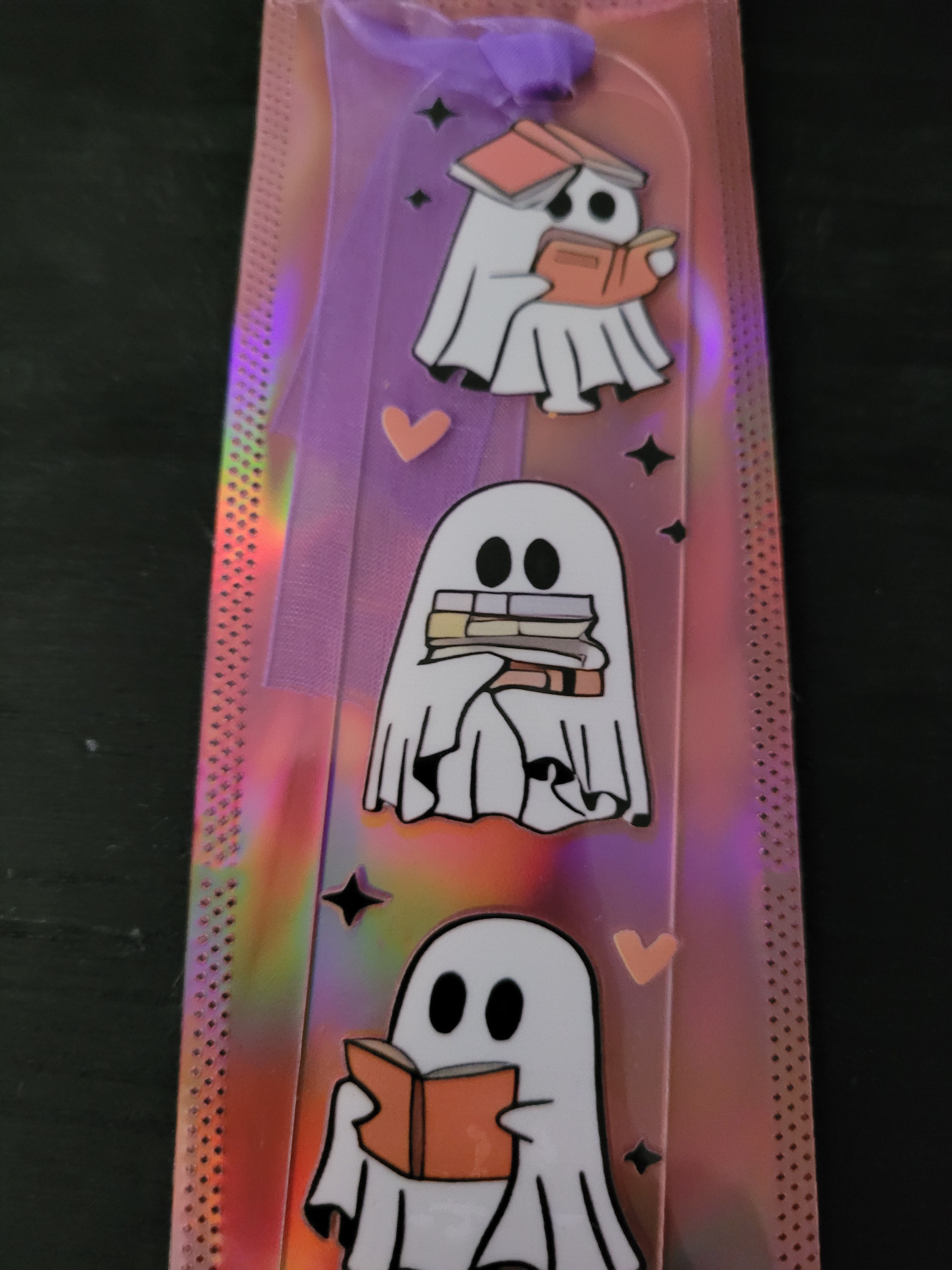Ghost Bookworm Bookmark – Cute Spooky Reader Gift